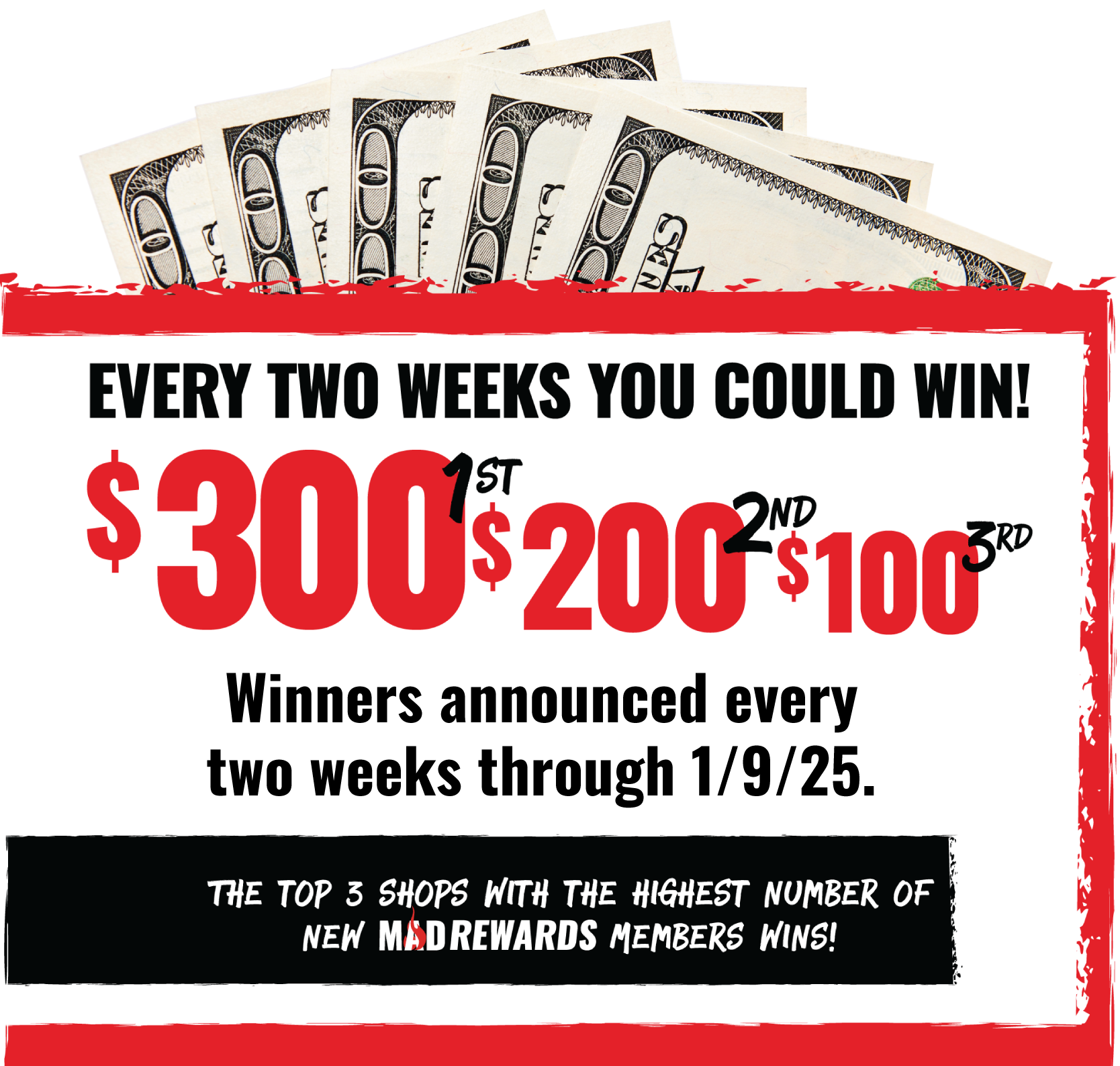 Win Cash ever two weeks! TMAD Employee Incentive Contest