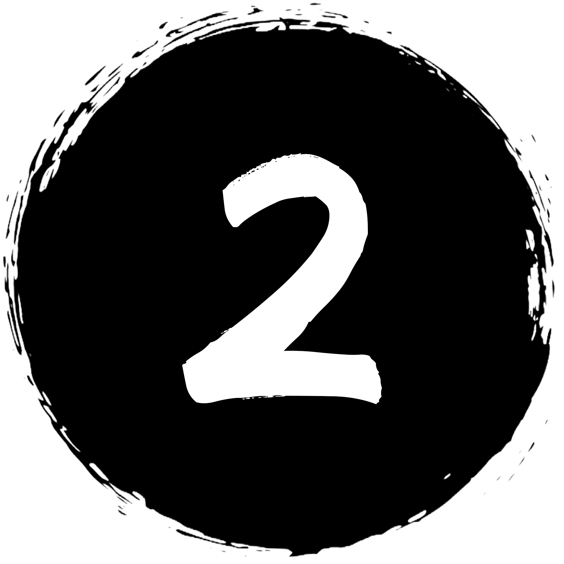A photo of the number two